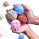 Multicolor Jute Christmas Ornaments Ball For Decoration- Pack of 8